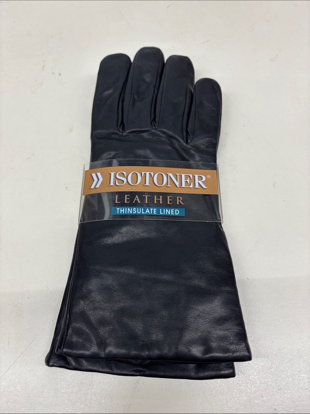 NWT Isotoner Women’s Black Leather Thinsulate-Lined Gloves